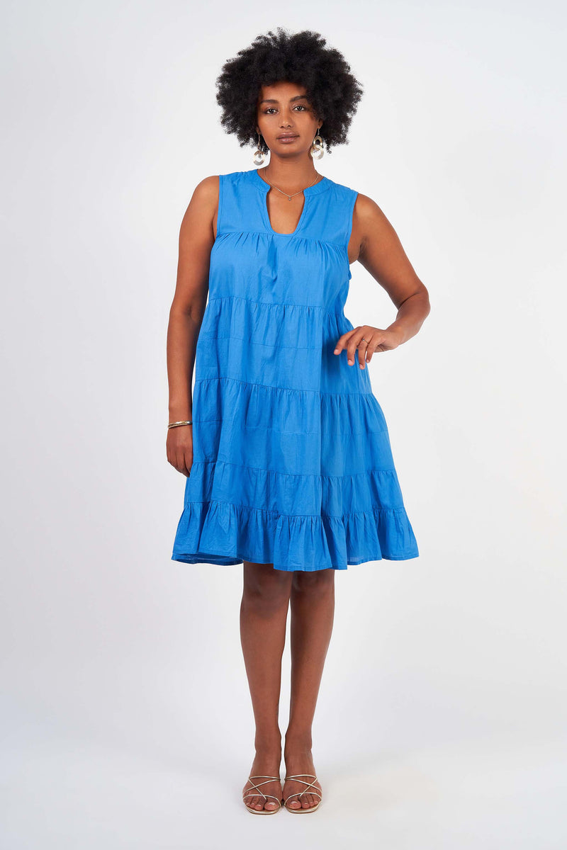 Lulu Dress Cornflower Naudic