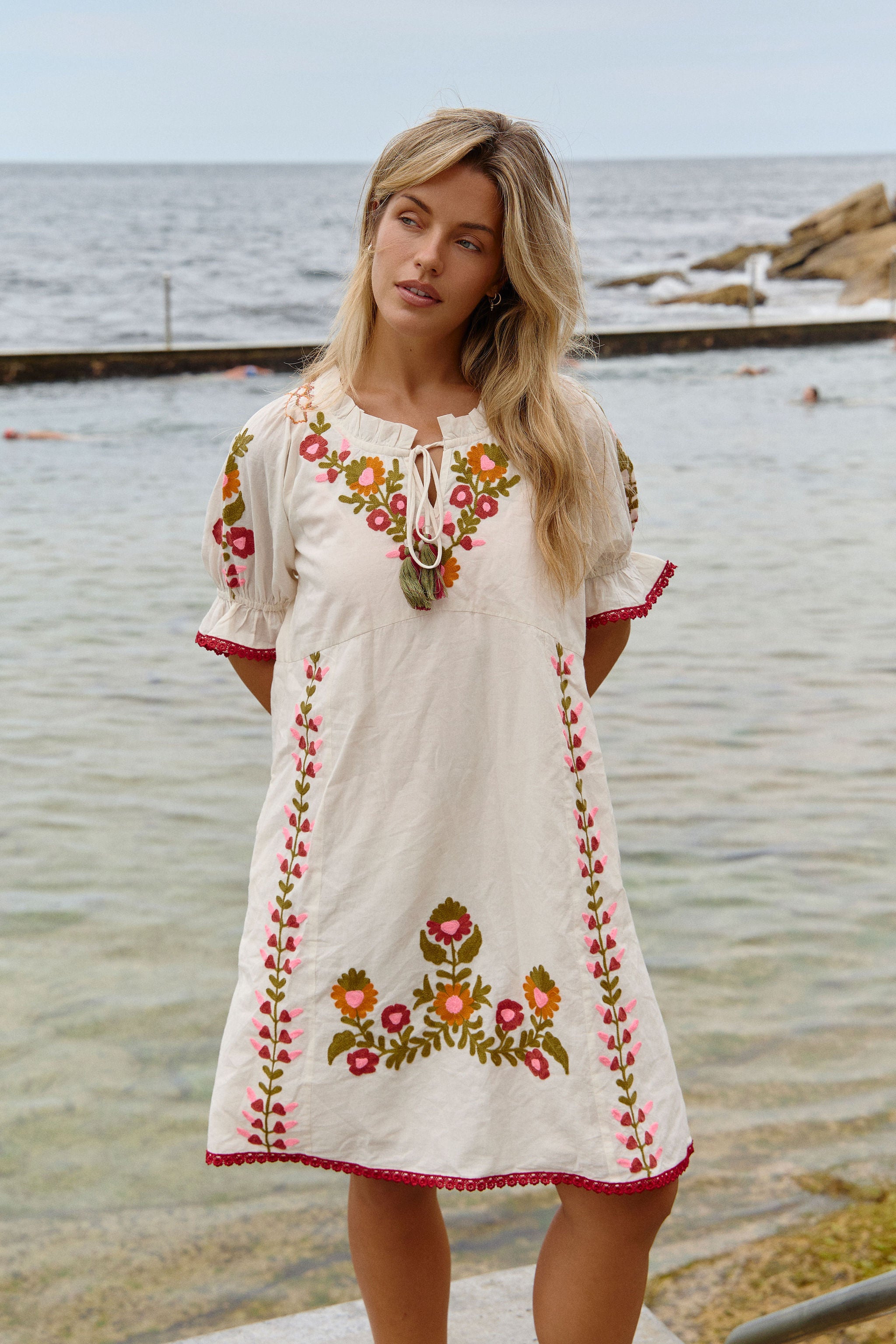 Spell Dress Acacia Embroidery – Naudic