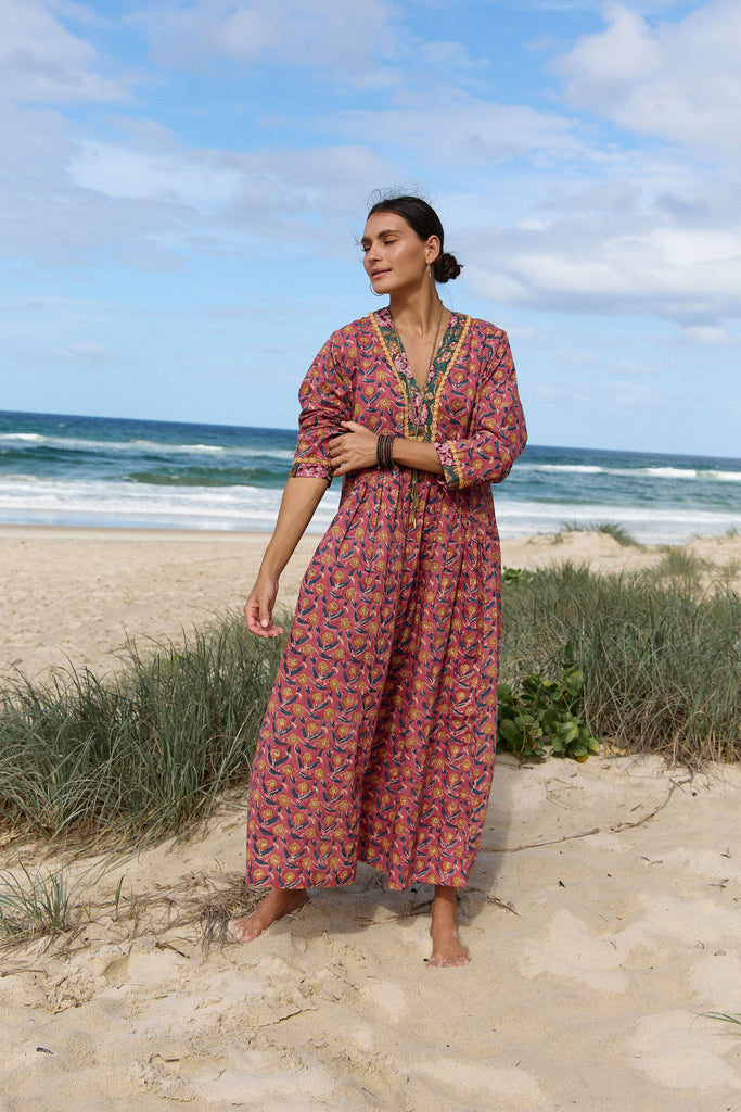 beach dress indonesia Surf Gypsy Women's Sleeveless Ocean Eyelet Maxi Swim Coverup Dress, White, Small, Cotton