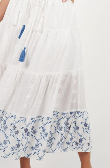Tiered Skirt Bluebell Schiffli