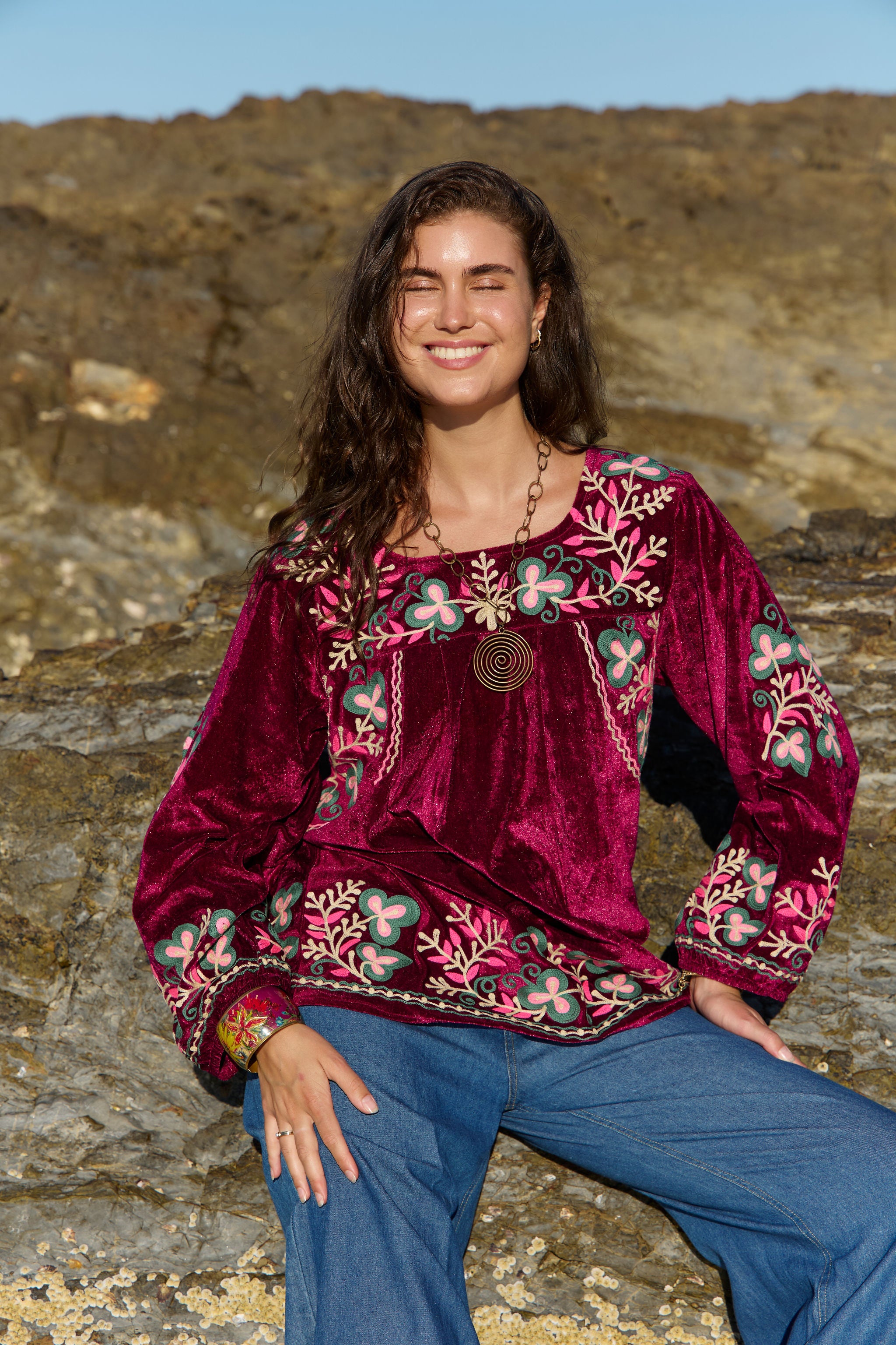 Emma Top Bondi Aari Embroidery – Naudic