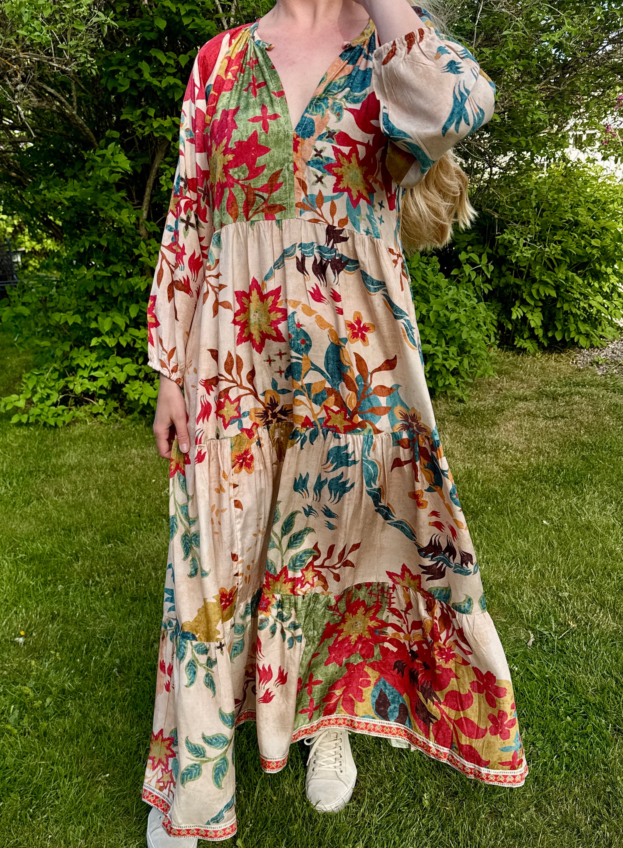 ◆ノルディ◆W's Woven Hoodie Dress◆ウーブンフーディードレス Cotton Voile Tiered Maxi Dress | Pasand by ne Quittez pas