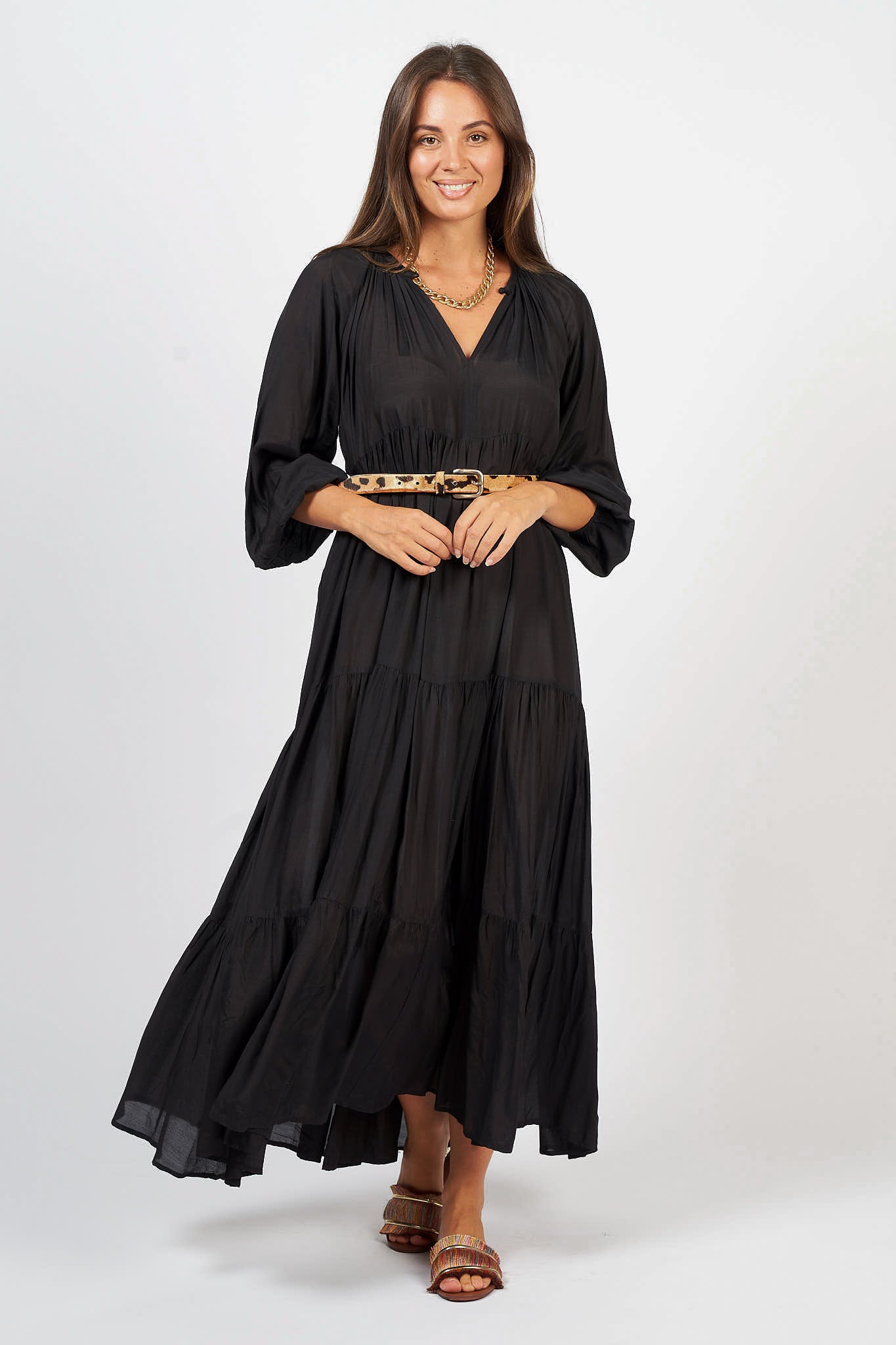 amisu maxi dress Amisha Long Sleeve Maxi Black (Outlet