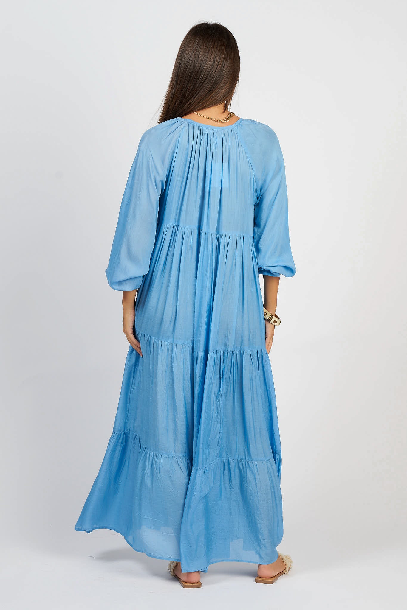 Amisha Long Sleeve Maxi Dress Block