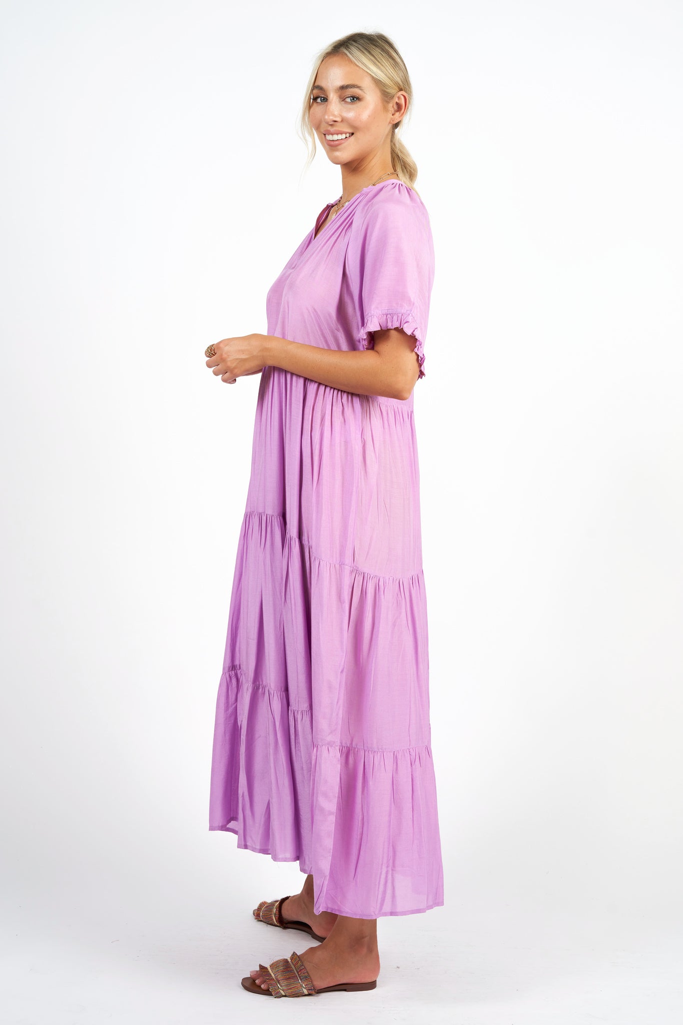 Amisha Short Sleeve Maxi Dress Block (Outlet - Final Sale Product)