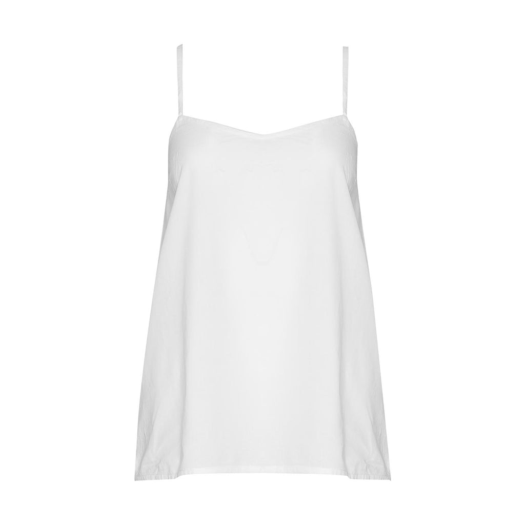 [White] cotton cami tank top